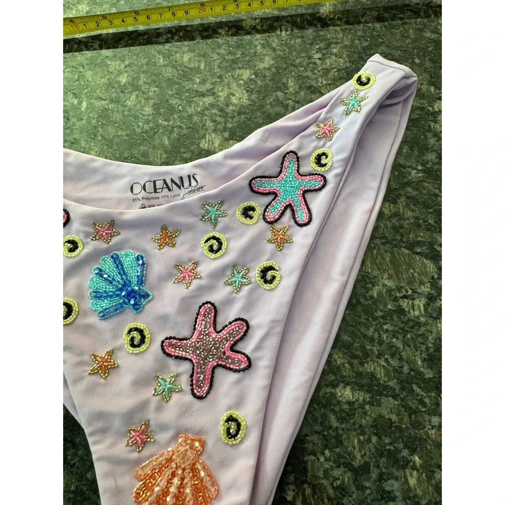 Oceanus swimwear beaded